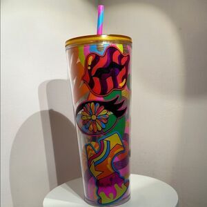 Starbucks Pride Tim Singleton Collection Venti Cold Cup Tumbler 2023 Groovy